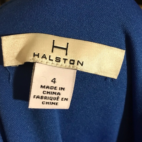 Halston Heritage Woman One-Shoulder Gown Blue - Picture 3 of 3